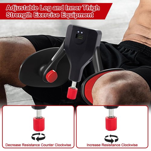 Abnaok Thigh Master Hip Trainer Kegel Exerciser, Hip Shaper Trainer Machine，Adjustable Leg and Inner Thigh Strength Exercise Equipment，Legs Workout Equipment for Men and Women