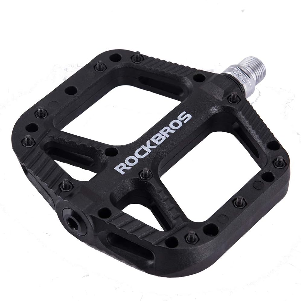 ROCKBROS MTB Pedals Mountain Bike Pedals Lightweight Nylon Fiber Bicycle Platform Pedals for BMX MTB 9/16"