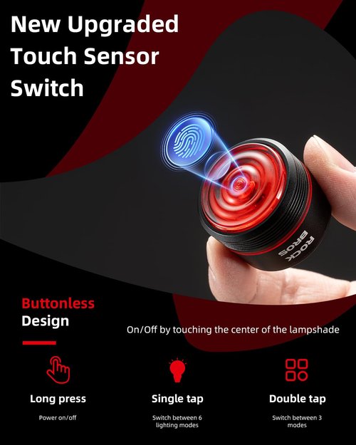 ROCKBROS Bike Tail Light Smart Brake Sensing Rear Bike Light Led Bike Lights,Type C USB Rechargeable,IPX6 Waterproof Bike Light for Night Riding