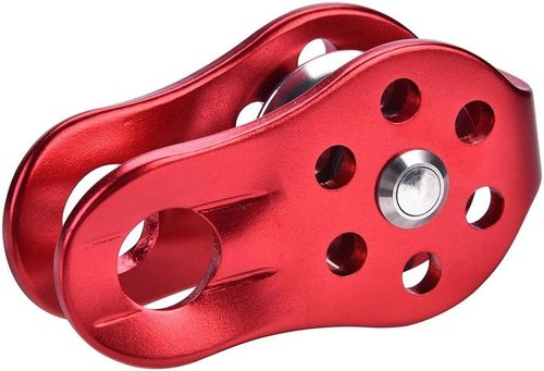 Dilwe 20kN Certified Heavy Duty Single Swivel Rope Pulley Fixed Tree Rock Climbing Single Pulley Rappelling Arborist Safety Gear(Red)