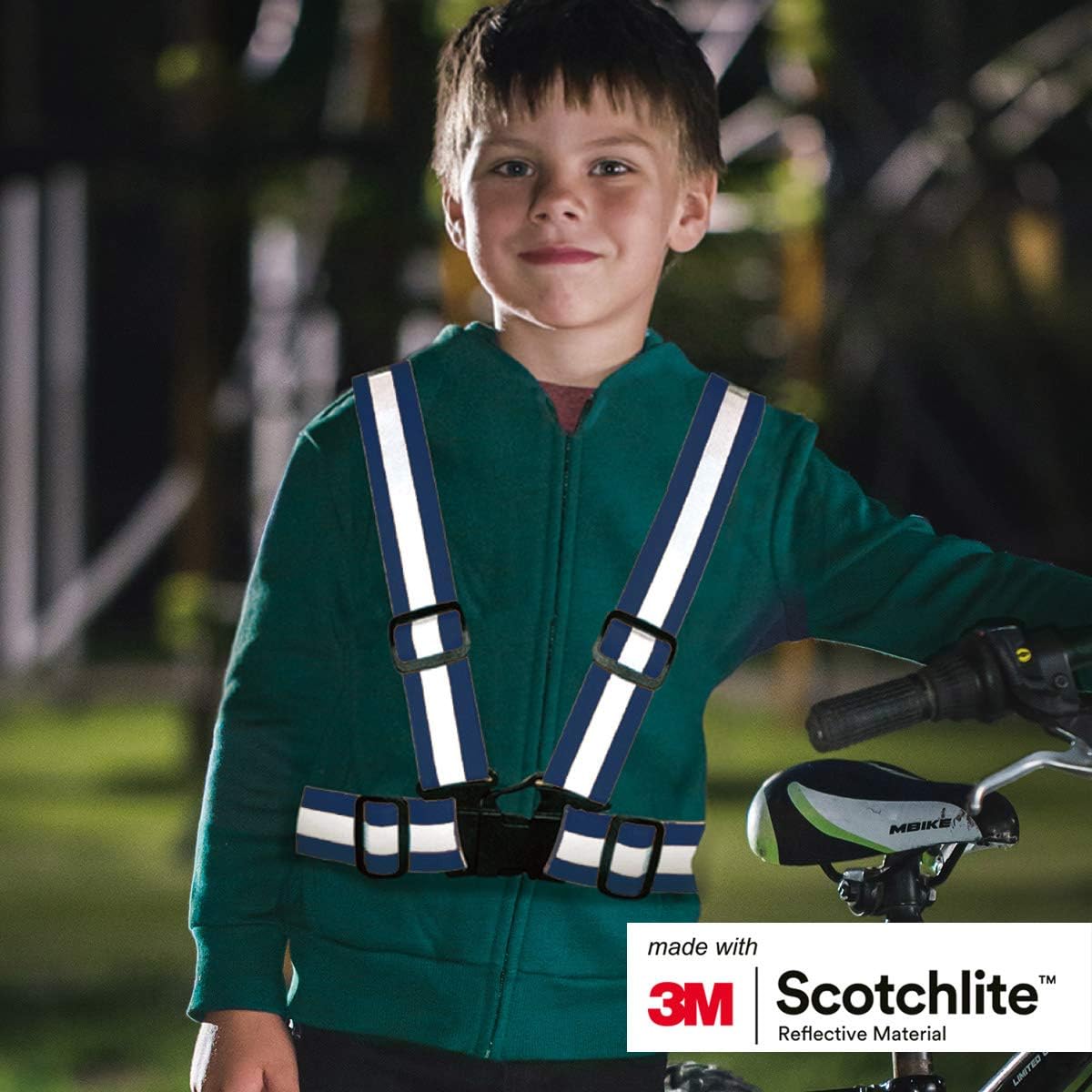 Salzmann Reflective Cross Belt Vest for Children | Highly Reflective with Adjustable Straps | Made with 3M Scotchlite