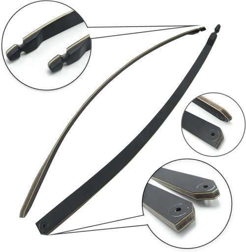 Black Hunter Archery Takedown Bow Longbow American Longbow Adult Right Hand Hunting Wood Bow 60",30-60lbs Target Practice