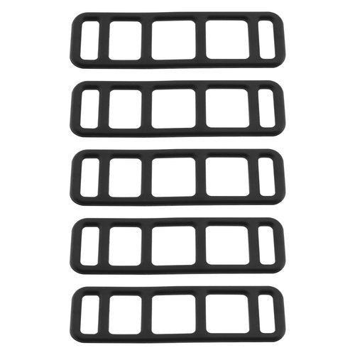 LT Easiyl 5Pcs Mirror Dashcam Rubber Strap 5-Hole Rubbe Headlight Taillight Straps for Dash Cam with Rear View Camera Bike 80x24mm Black