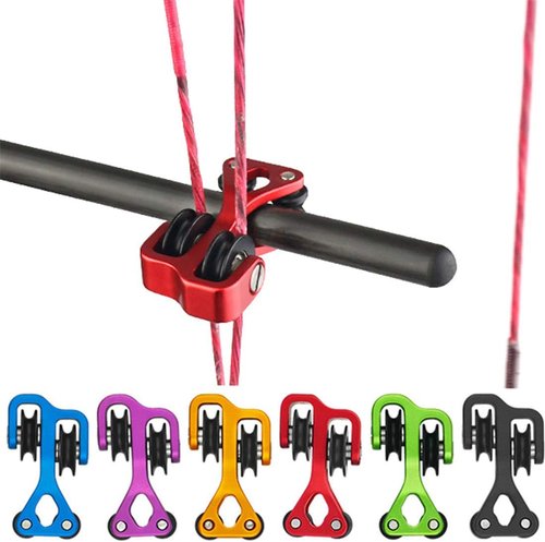 Aluminum Compound Bow Cable Slide Archery Bow String Splitter Roller Glide Replacement Bowstring Separator Arrow Pulley
