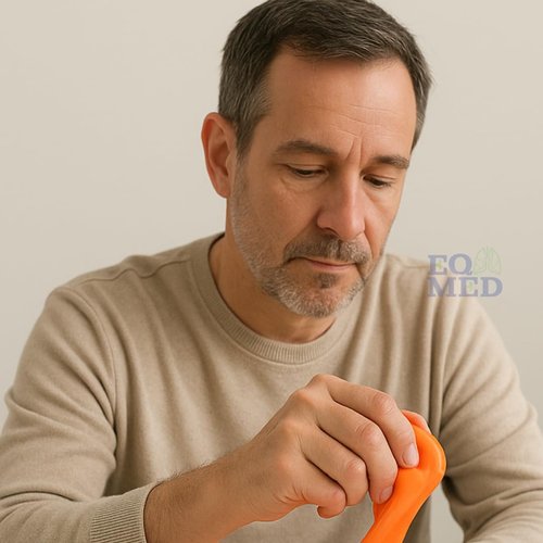 EQMED Therapeutic Hand Exercise Putty Set, 6 Resistance Levels, Non-Toxic Silicone for Hand Therapy, Stress Relief