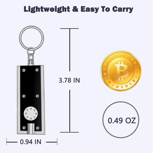Daemson Mini LED Keychain Flashlight, Tiny Ultra Bright White Light Pocket Key Ring LED Flashlights for Camping, Hiking, Emergency - Batteries Included (8PCS-Multicolor)