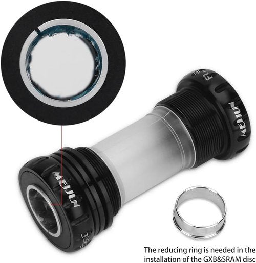 Bottom Bracket, Aluminum Alloy PP External Bottom Thread Crankset for (Blue)