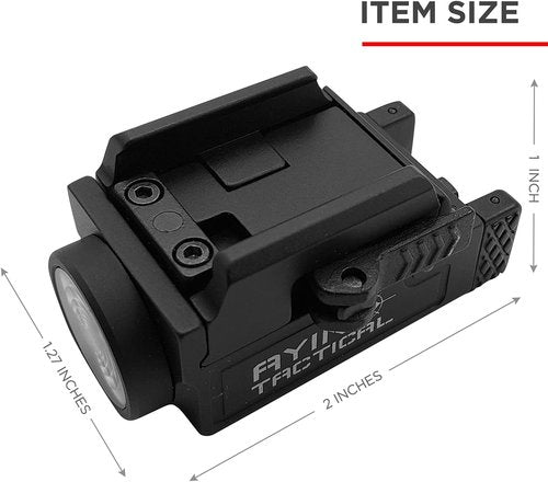 AYIN Tactical Pistol Light Combo 800 Lumen, Quick Disconnect, USB Rechargeable Tactical Rail Mounted Flashlight, Mounting Hardware, Battery and Charger Included