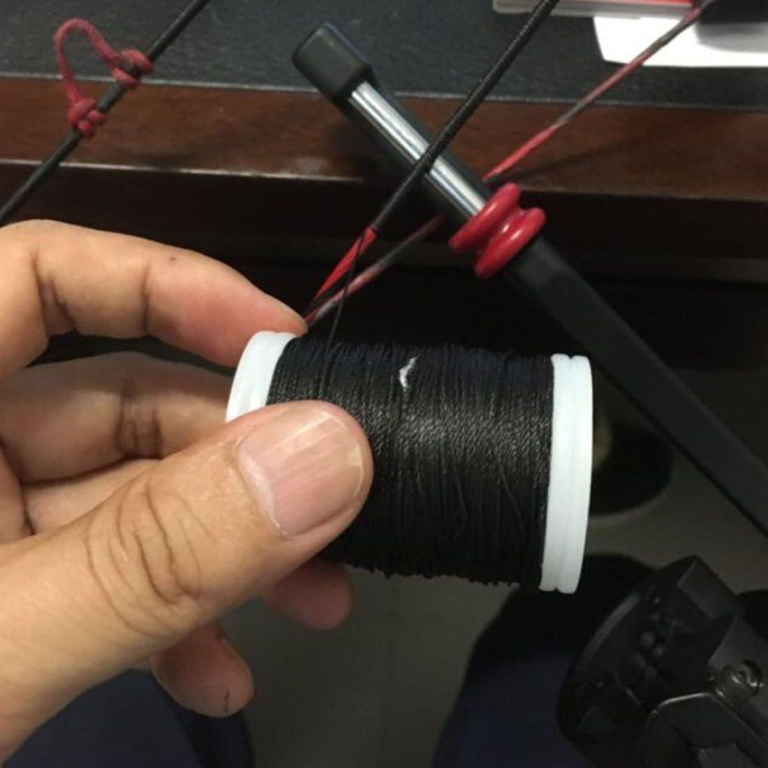 SHARROW 131 yard/120 m Archery Bow String Serving Thread Durable Nylon Bowstring Serving Thread for Compound Recurve Bow Tying Peep Sight Nock Point