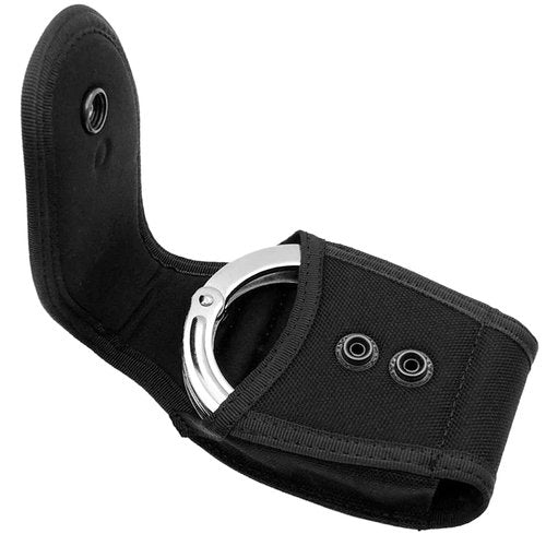Handcuff Pouch for Duty Belt Hidden Snap Hand Cuff Holster for Law Enforcement Security Police Handcuffs Case Carry Bag for Chain/Hinge Handcuff Nylon Cuff Holder for Police Officer (Black)