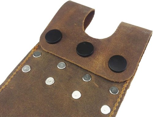 Back Pocket Arrow Quiver Horse Leather Pocket Quiver for Holding 6 Pieces Arrows (Brown)