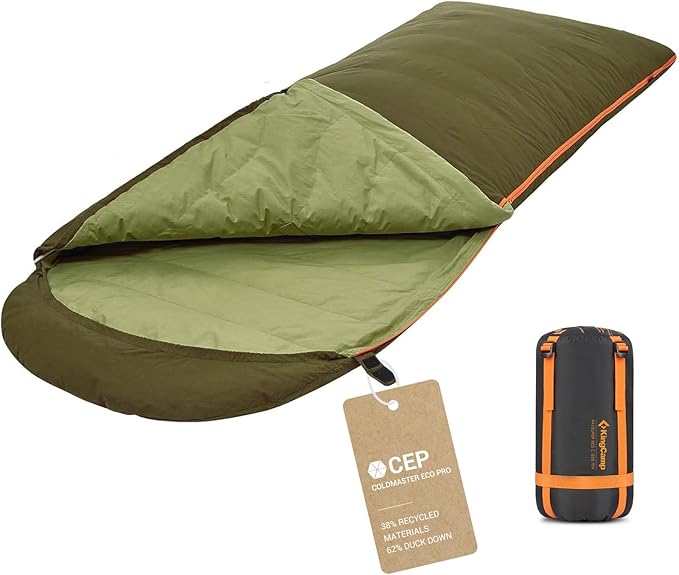 KingCamp Sleeping-Bags Down Sleeping Bag for Adults, Recycled 700 FP Cold Weather 3-4 Season Sleeping Bag