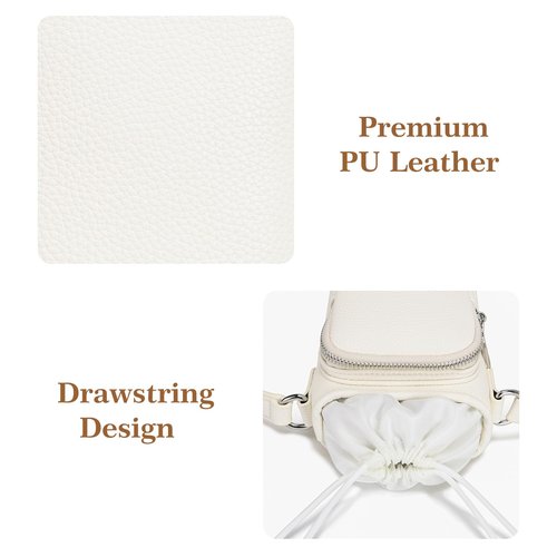 INICAT Leather Water Bottle Holder with Strap Water Bottle Carrier Bag for 32oz Tumbler Insulated(White)