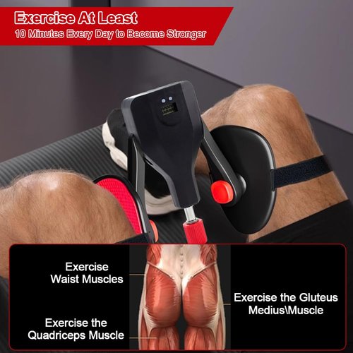 Abnaok Thigh Master Hip Trainer Kegel Exerciser, Hip Shaper Trainer Machine，Adjustable Leg and Inner Thigh Strength Exercise Equipment，Legs Workout Equipment for Men and Women