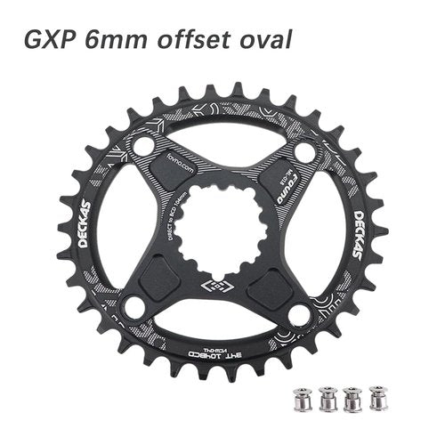 DJC Bike Round Chainring 6mm Offset Adapter Spider Set for GXP XX1 Eagle X01 GX X1 X0 X9 for Sram DM 32T 34T 36 38 40T MTB Road Bike Direct Mount