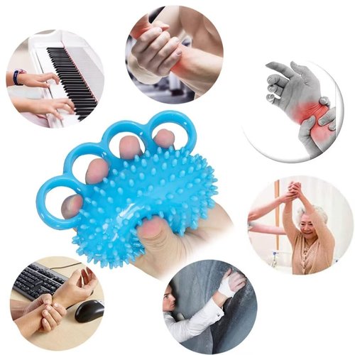 Hand Grip Strengthener Finger Exercisers Trainer Squeeze Stress Ball for Relieve Wrist Pain, Carpal Tunnel, Hand Physical Therapy, Stress Relief, Elderly Stroke Recovery, Arthritis, Anxiety