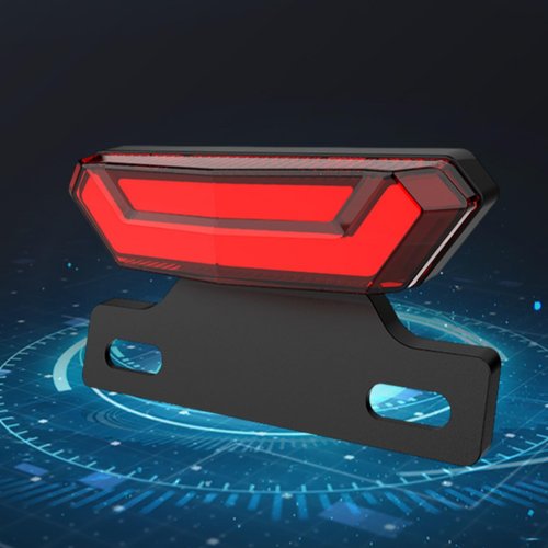 MOONDKIST Electric Bicycle Rear Light, 2 in 1 Bicycle Tail Light Running Light Brake Light, 36-48V Bicycle Accessories Safety Warning Lights, Tail Light Accessories