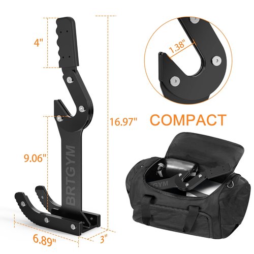 BRTGYM Deadlift Jack Barbell Stand Load & Unload Barbell with 660LB Weight, Non-slip Handle Barbell Jack for Deadlift Exercise, Weight Training, Home Gym
