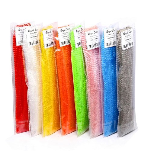 Strung Fuzzy Fiber 8 Colors Fly Fishing Long Crimped Synthetic Fiber Fly Tying Materials for Saltwater Streamer Flies