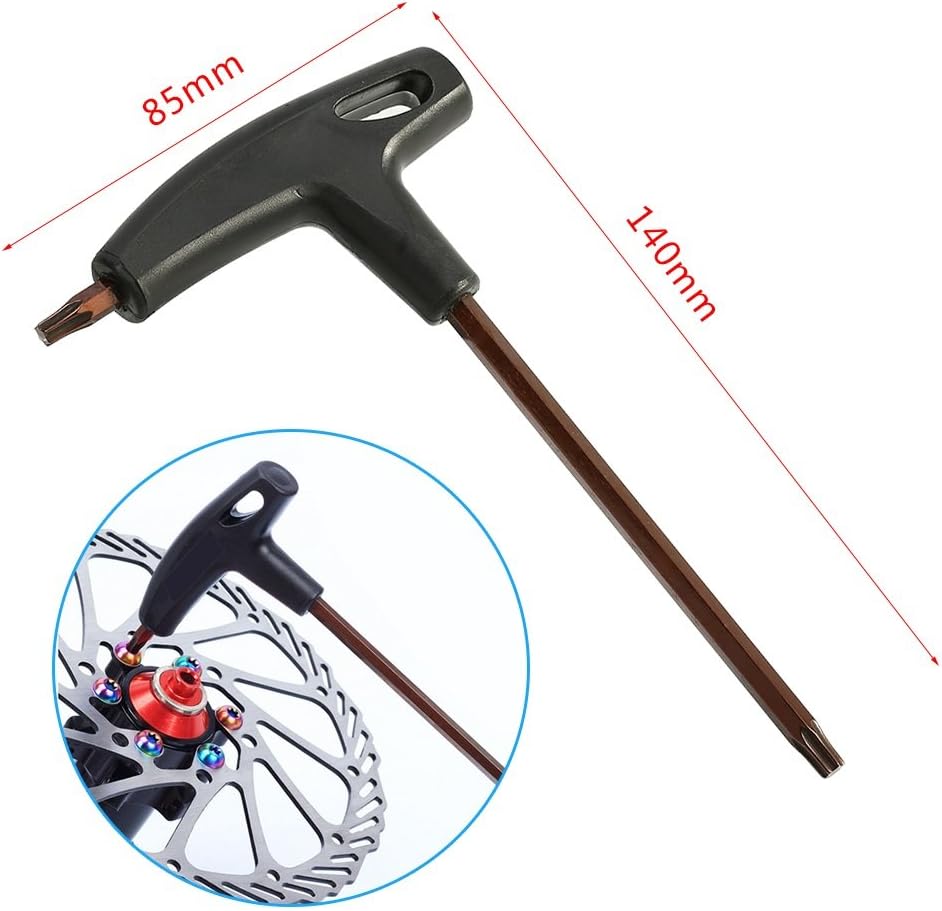 VGEBY T25 Alloy Steel T-Handle Wrench Screwdriver Brake Repair Tool for Bicycle 140 x 85mm Tool Kit Brake Tools