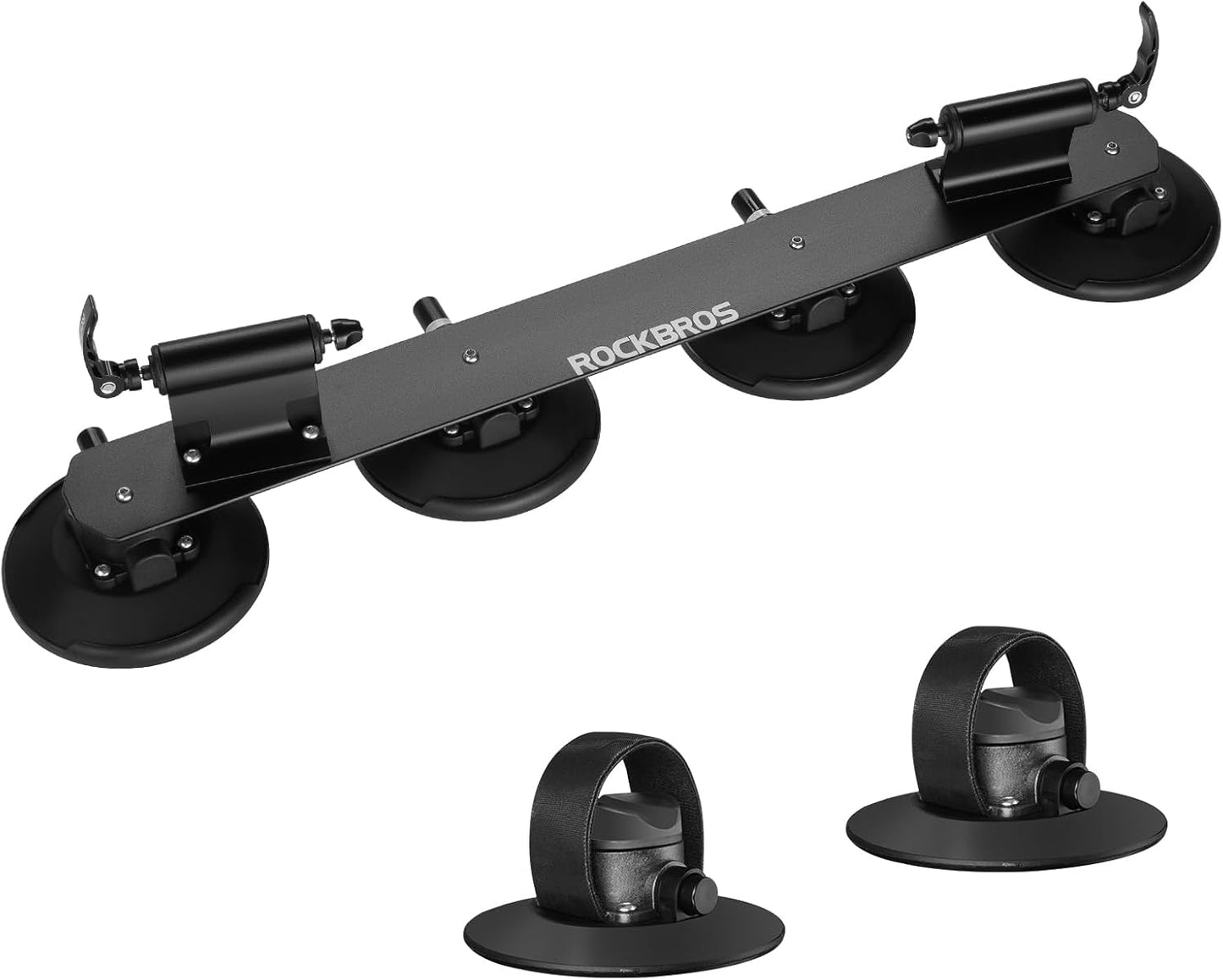 ROCKBROS Suction Cup Bike Rack for Car Roof Top Sucker Bike Rack Quick Release Aluminium Alloy Bike Carrier with Sucker for 1 Bike
