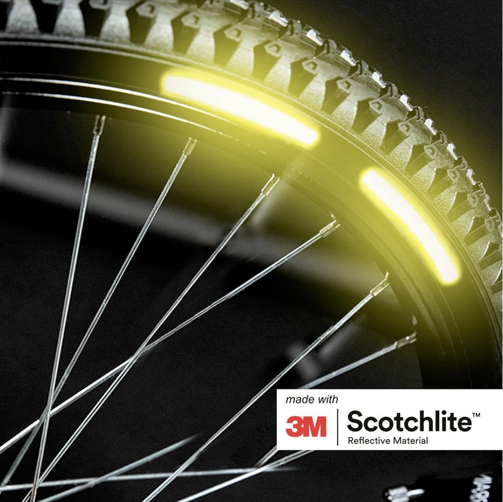 Salzmann Reflective Stickers - Soft stickers for backpacks, bikes, helmets, strollers, etc. - Made with 3M Reflective Material