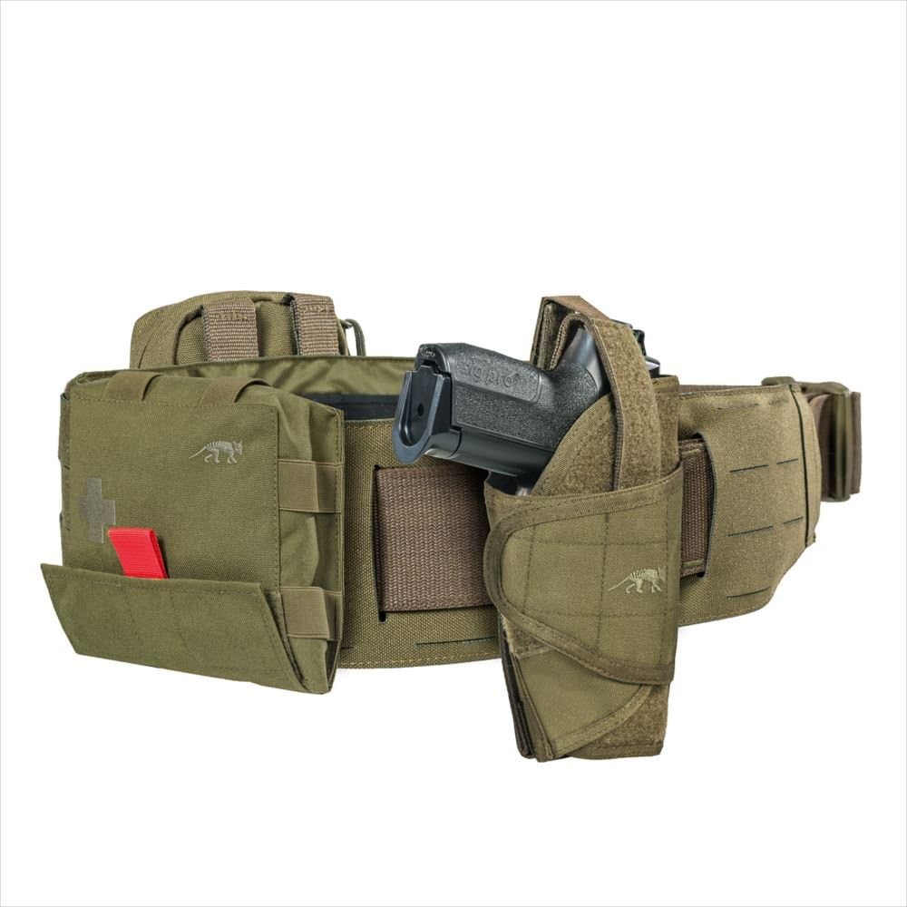 Tasmanian Tiger Warrior Belt LC, Tactical Utility Belt, Laser Cut MOLLE System, Hook-and-Loop Attachment