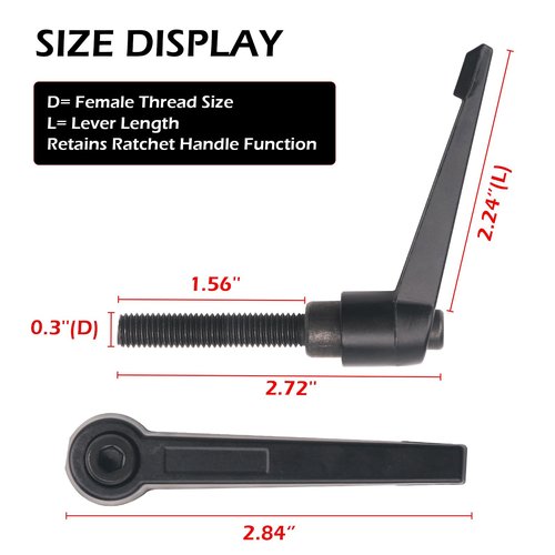 Exercise Bike Horizontal Seat bar Adjustment Lever Replacement parts for peloton Spin Bike Adjuster Handle, Alloy Adjustable Handle Accessories (black 2)