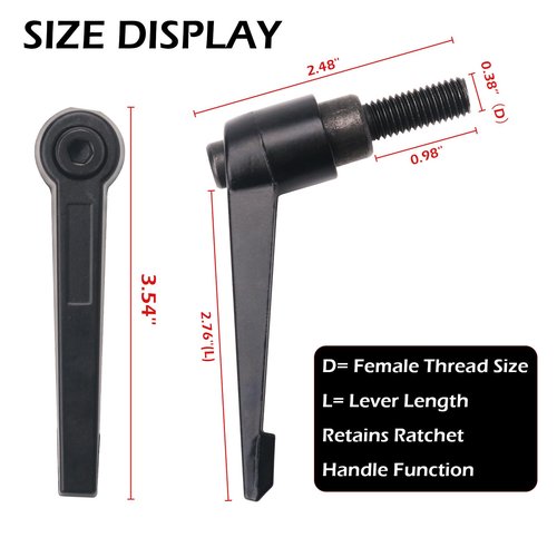 Exercise Bike Seat an Handle Height bar Adjustment Lever for Peloton Bike Replacement Parts, Adjustable Alloy L-Handle Accessories -2 Pack