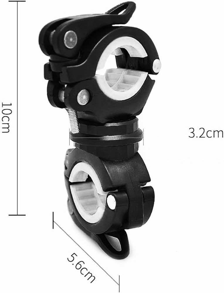 [3 Pack Bike Flashlight Holder, Mount Bicycle Bracket Flashlight Holder Mounting Torch Clip 360 Degree Rotation