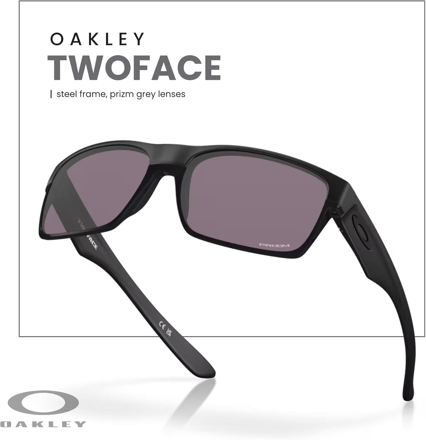 OAKLEY Twoface OO9189 Square Sunglasses For Men+ Bundle Accessory Leash Kit, Microfiber Pouch