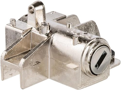 AXA Bosch 2 Tube Battery Pack Lock - Silver, N/A