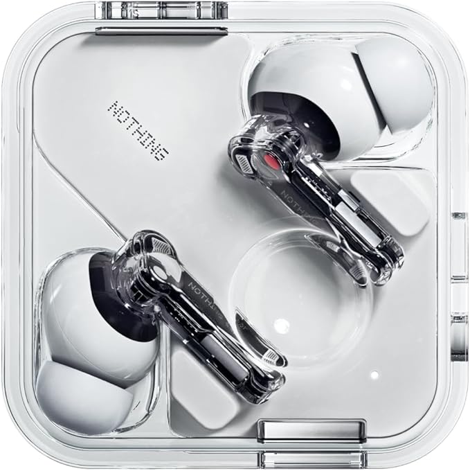 Nothing Ear Wireless Earbuds with ChatGPT Integration, Smart ANC, Hi-Res Audio with LDAC & LHDC, 11mm Dynamic Bass Boost, 40.5H Playtime, 6 Mics for Calls Headphones, Wireless Charging White