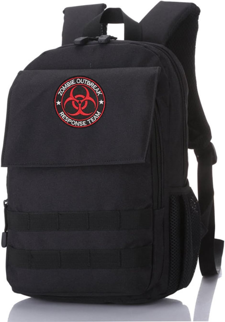 Zombie Outbreak Response Team Patch Biohazard Patches Embroidered Applique Hook&Loop Patch Tactical Patch(Black+Green)