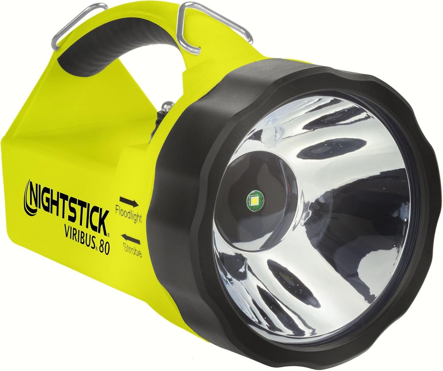 Nightstick XPR-5580G Viribus 80 Intrinsically Safe 300 Lumens Dual-Light Lantern, Flashlight, Floodlight, Strobe Light | Rechargeable Firefighter Industrial Flashlight [Green/Black]