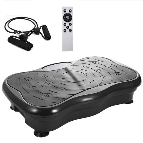 COSTWELL Vibration Plate Exercise Machine Whole Body Workout Vibration Fitness Platform Vibrating Exercise Board for Weight Loss. Home Gym Training Equipment with Resistance Bands. (Black)