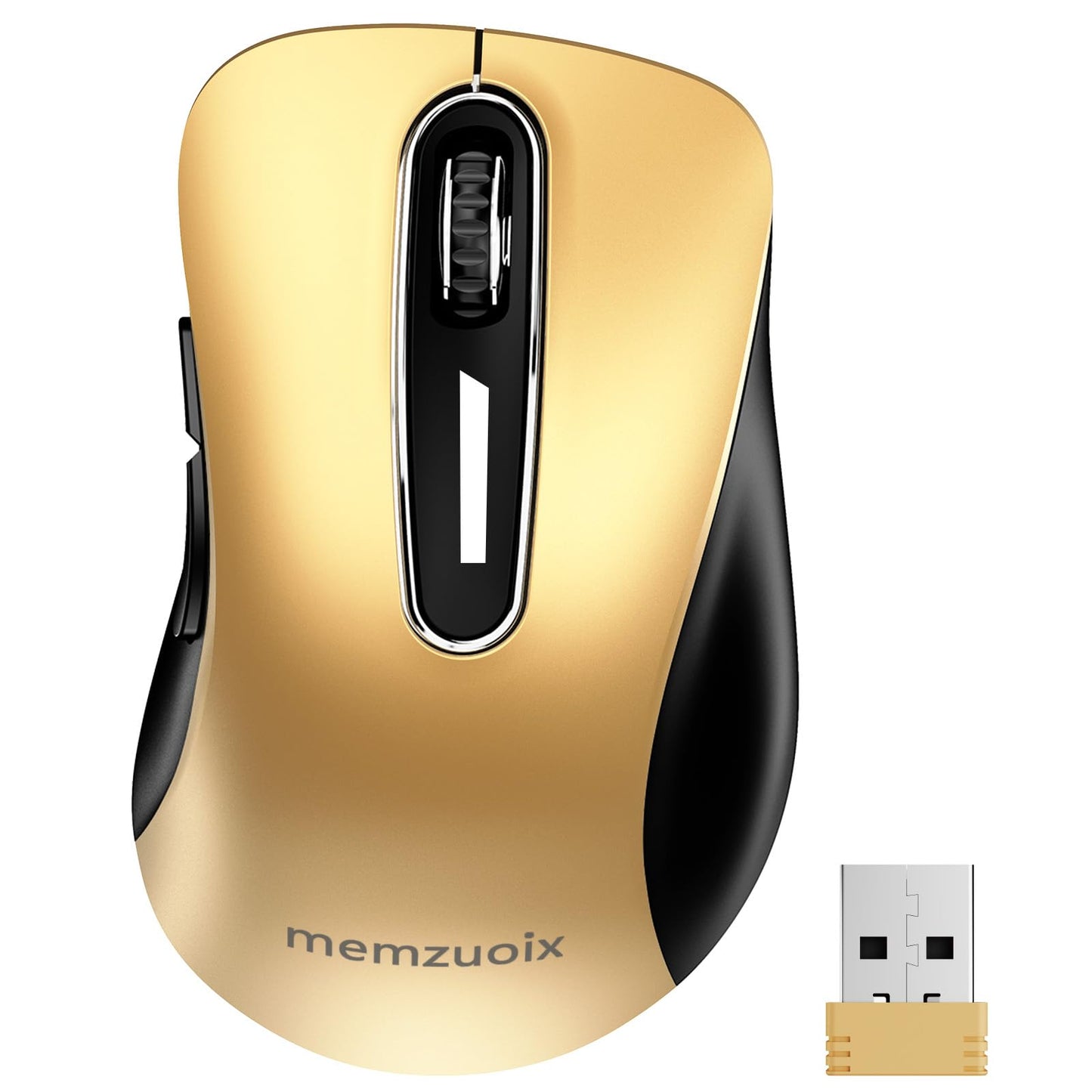 memzuoix 2.4G Wireless Mouse, 1400 DPI Mobile Optical Cordless Mouse with USB Receiver, Portable Computer Mice for Laptop, PC, Desktop, MacBook, 5 Buttons, Red