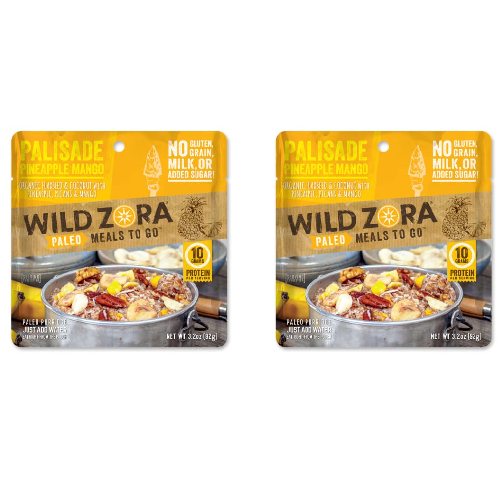 Wild Zora Paleo Freeze Dried Meals for Backpacking & Camping - Healthy Gluten Free & Grain Free Camping Meals/Backpacking Food + No Added Sugar - Great for Travel (AIP 4-pack)