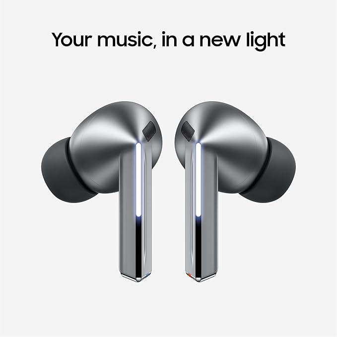 Samsung Galaxy Buds 3 Pro AI True Wireless Bluetooth Earbuds, Noise Cancelling, Sound Optimization, Redesigned Comfort Fit, Silver [US Version, Amazon Exclusive, 2Yr Warranty]