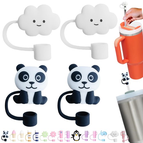 LONPARRY 6 Pack Set for Stanley Cup 2 Pack Silicone Boot+4 Pack Silicone Straw Cover for Stanley Tumbler 40 30 oz