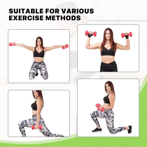 10 LB Dumbbells Set, Neoprene Coated Free Weights for Strength Training, Full-Body Workouts and Home Gym, Hex Shape for Stability (Pair, Burgundy)