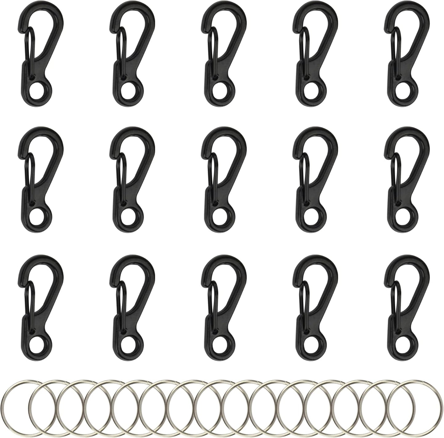 SWATOM Small Mini Carabiner Clip Tiny Spring Snap Hook Keychains Micro Carabiners for Paracord EDC Alloy Key Rings Outdoor Hiking Fishing Camping Backpack Accessories