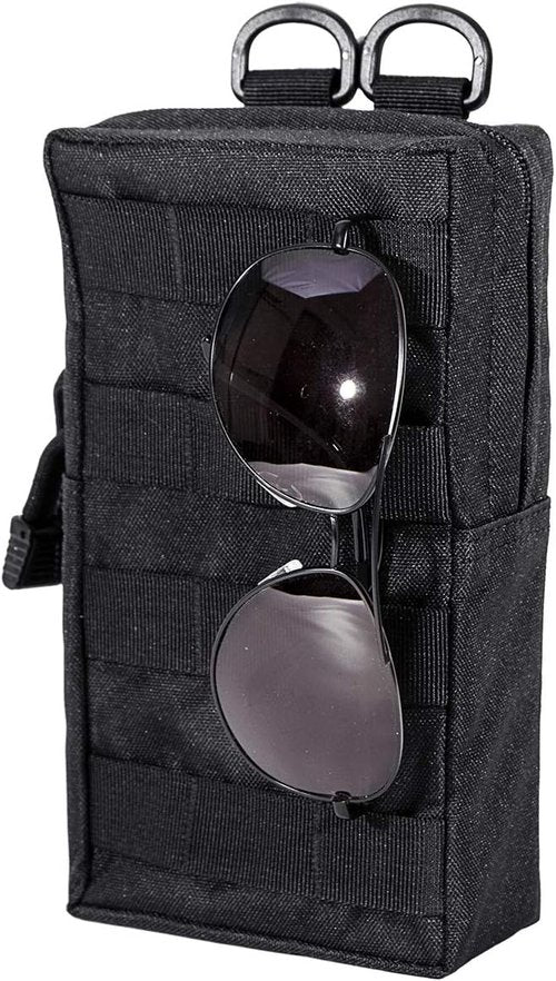 IronSeals 2 Pack Vertical Tactical Molle EDC Pouch Multi-Purpose Compact Pack Water-Resistant Utility Pouch