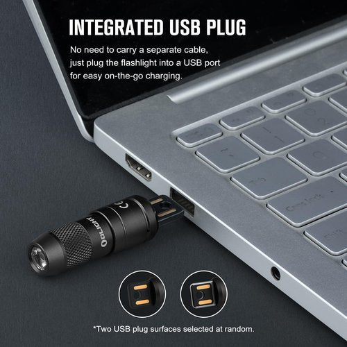 OLIGHT RN 400 LED Bike Lights, 400 Lumens USB Type-C Rechargeable Bike Front Light Bundle with IMINI 2 EDC Rechargeable Keychain Flashlight