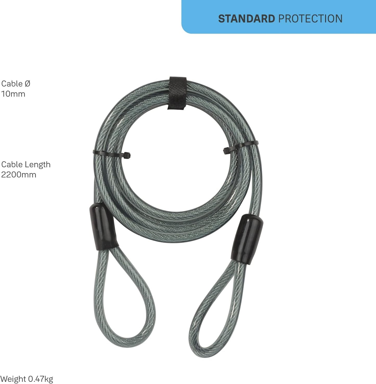Yale YC1/10/120/1 Defendor Security Cable 1200mm, Black