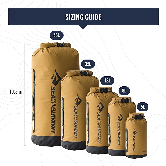 Sea to Summit Big River Dry Bag, Heavy-Duty Dry Storage, 65 Liter, Surf Blue