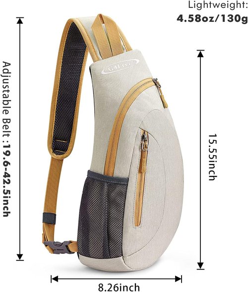 G4Free Sling Bag for Men Women, Small Crossbody Backpack Lightweight Chest Shoulder Bags for Travel, Outdoor and Sports (Black)
