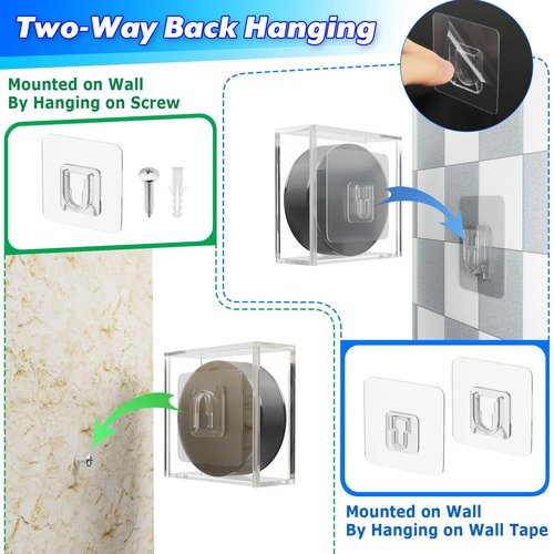 Cosmos Ice Hockey Puck Display Case Box Hockey Puck Wall Mount Holder Acrylic Display & Storage Showcase for Collectible Hockey Puck / Game Winning Puck, Memorabilia, Collectible Figure Stand (1)