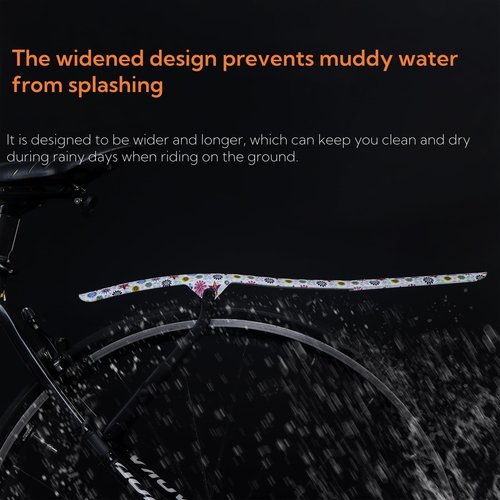 SUKOUSRAM Bike Fender Adjustable Bicycle Mudguard Universal Rear or Front Mud Guard Fenders for Mountain Road Gravel Bikes Full Cover Thicken & Widen,The Starry Sky
