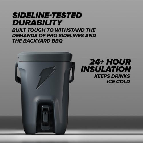 Gatorade Hydration Cooler, 3 Gallon, Grey